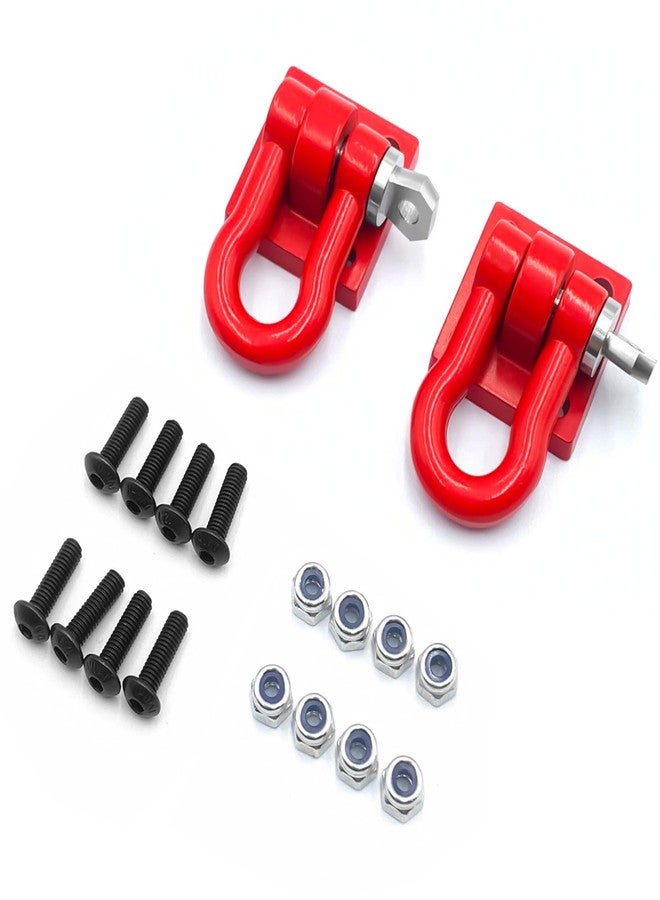 RCHUBAM خطافات مقطورة RC على شكل حرف U من RCHUBAM، قطعتان، حمراء اللون، متوافقة مع SCX6 AXI05000، بمقياس 1/6، ملحقات ترقية سيارات وشاحنات RC الزاحفة - Image 1